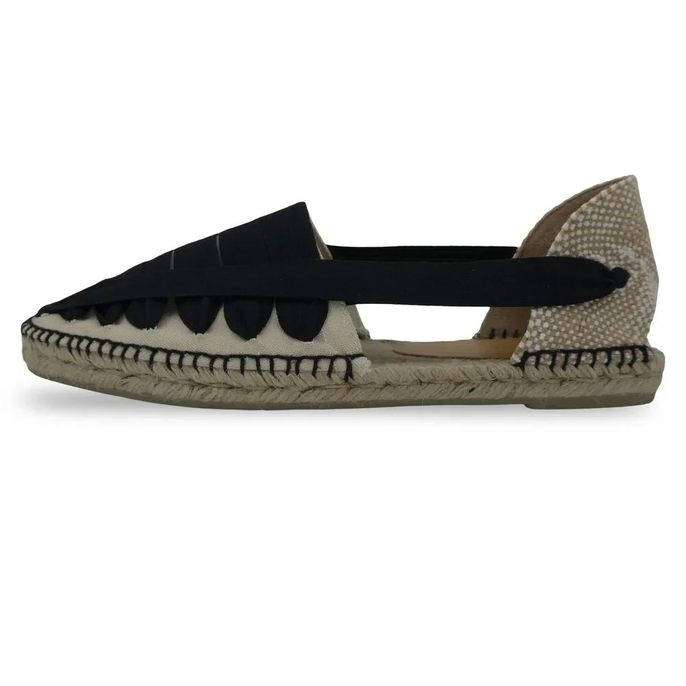 Castañer Norman Slip-On Espadrilles Men EU 44 US 10 Shoes Sandals Black/Beige